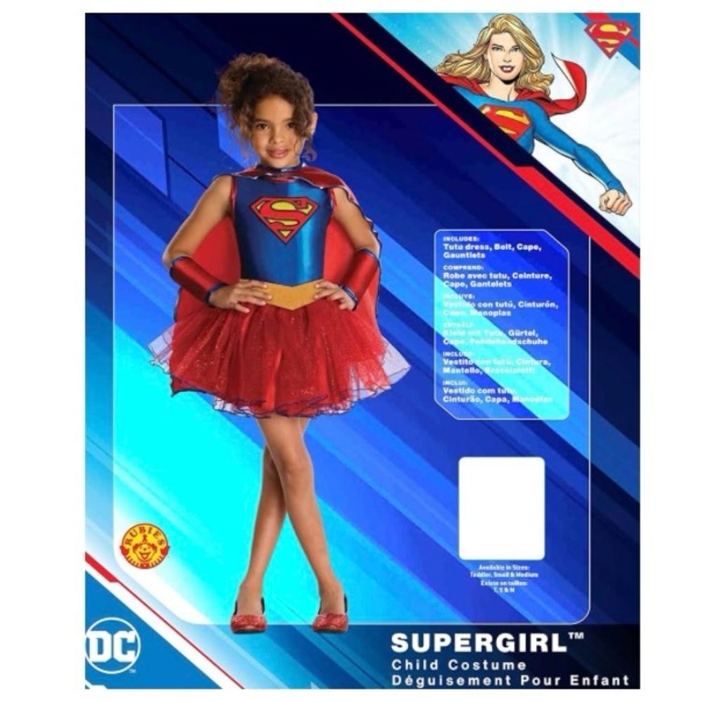 Supergirl DC Rubie's Costume Co Justice League Tutu Dress Large 10-12
